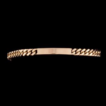 ARMBAND, 14K kultaa, pansarked. Vikt 38 g.