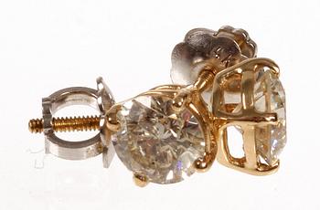 ÖRHÄNGEN, ett par, 18 K guld med briljantslipade diamanter, tot ca 0,8 ct.