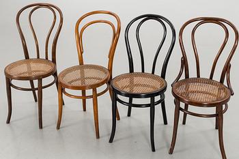 A SET OF 4 SIMILAR THONET CHAIRS.