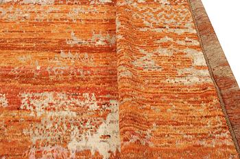 A Moroccan carpet with modern design, c. 297 x 249 cm.