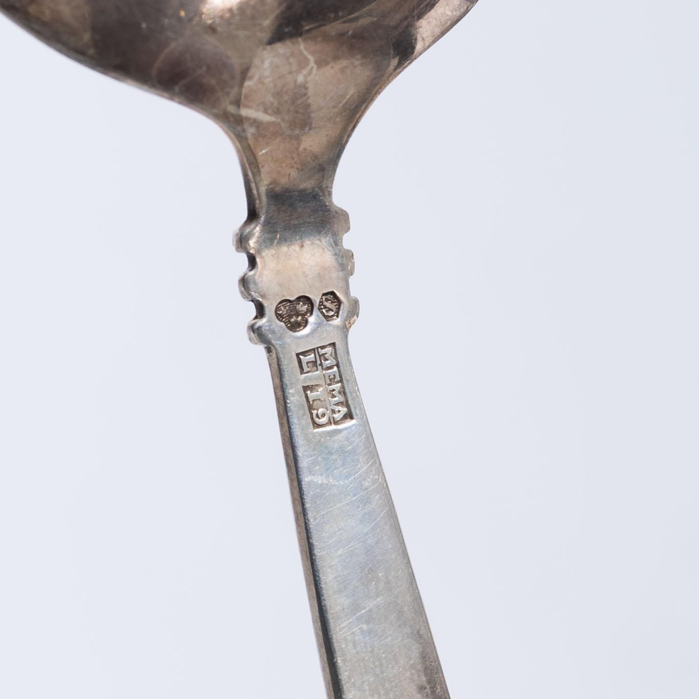 Claës E. Giertta, skedar, 22 st, silver, "Paris", MEMA, Lidköping 1959-1960.
