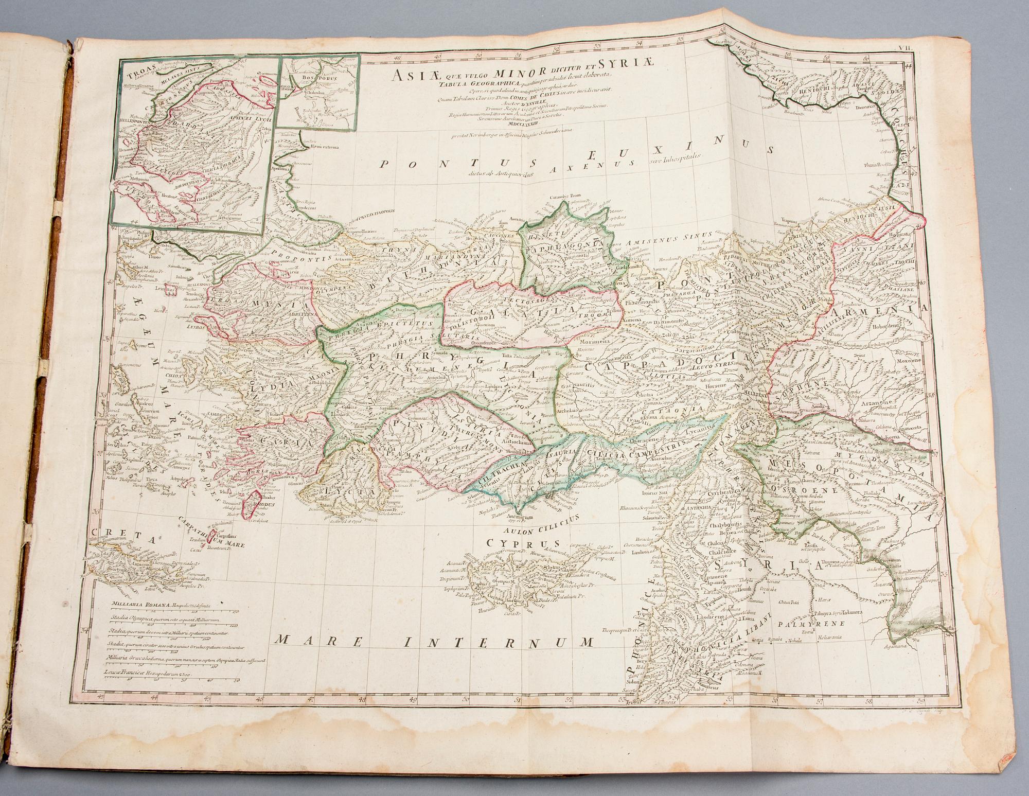 ATLAS, Antiqvvs Danvillianvs Conspectvs Tabvlarvm Geographicarvm, Norimbergae 1784.