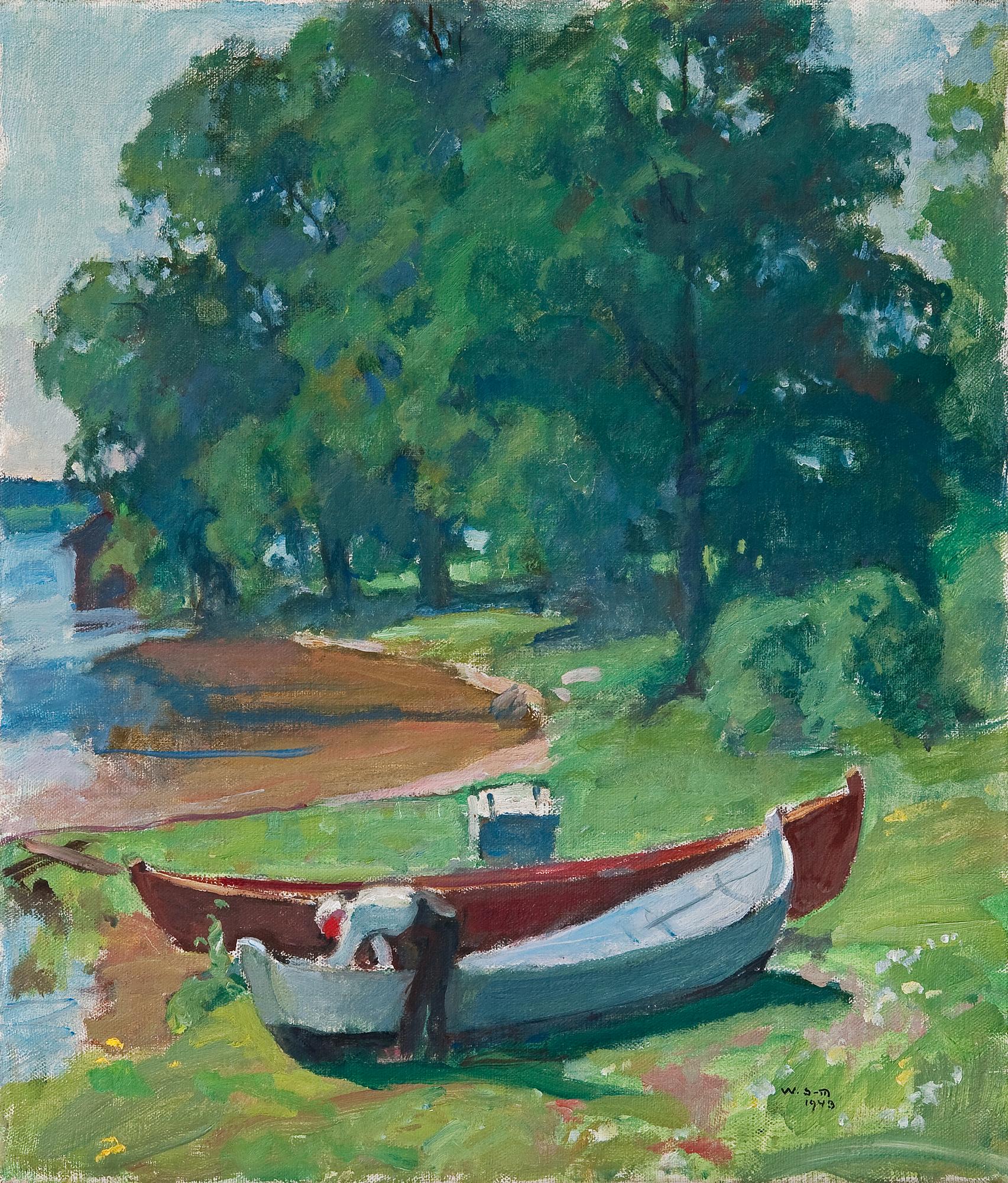 Wilho Sjöström, REPAIRING THE BOATS.