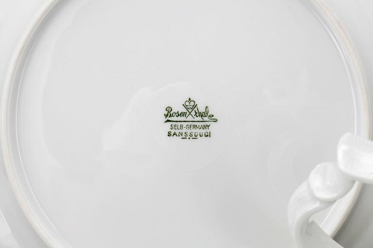 SERVIS, 119 delar, porslin, "Sanssouci", Rosenthal, Tyskland, 1900-tal.