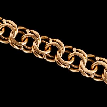 ARMBAND, 18K guld, svenska stämplar LAH Stockholm 1962. Vikt ca 40 g.