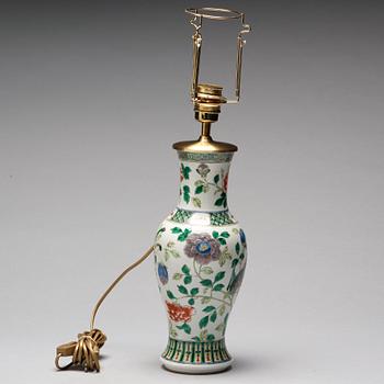 A Chinese famille verte vase, circa 1900.