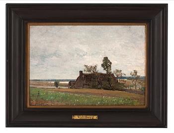 Alfred Wahlberg, Landscape from St. Michel, France.