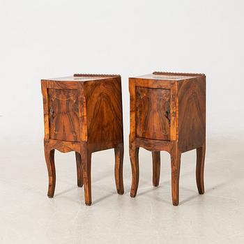 Bedside tables, a pair, Art Deco, first half of the 20th century.