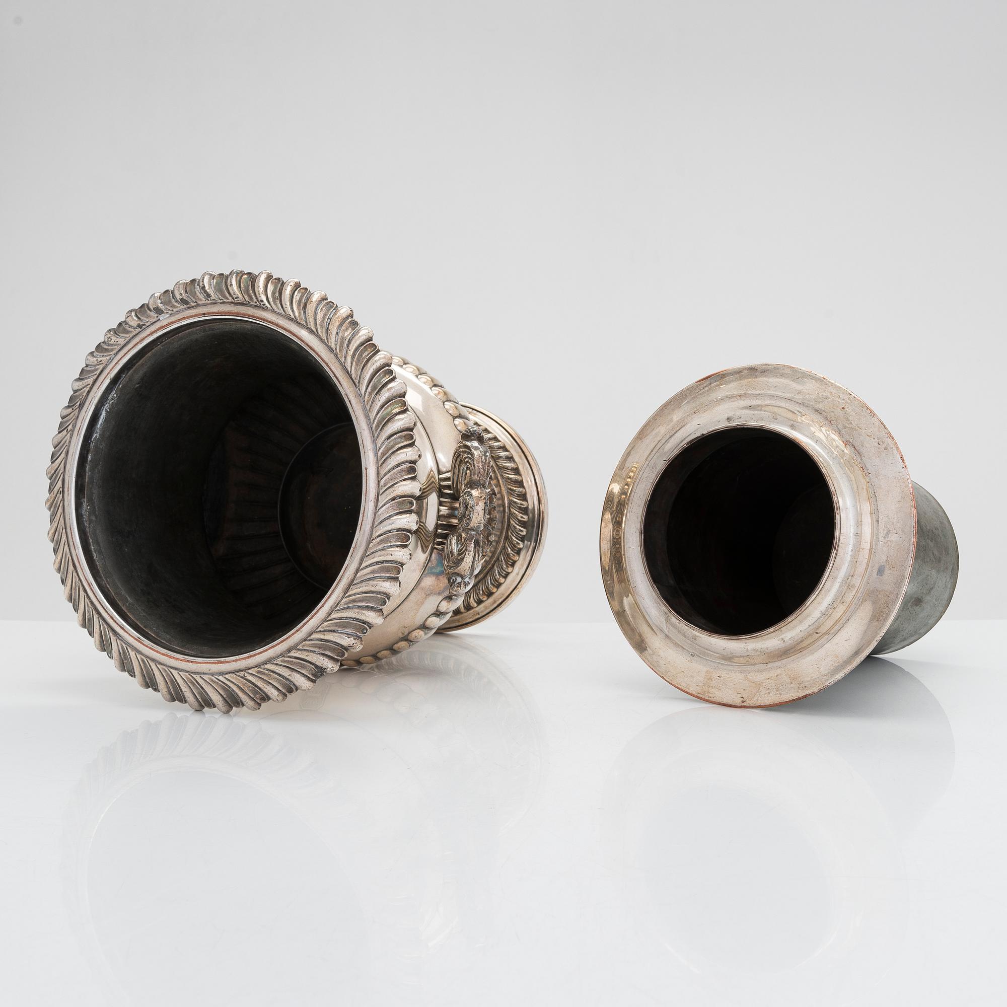 A Viennese silver plated champagne / wine cooler, from Mayerhofer, Austria.