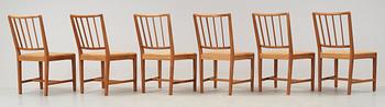 JOSEF FRANK, stolar, 6 st, Firma Svenskt Tenn, modell 815.