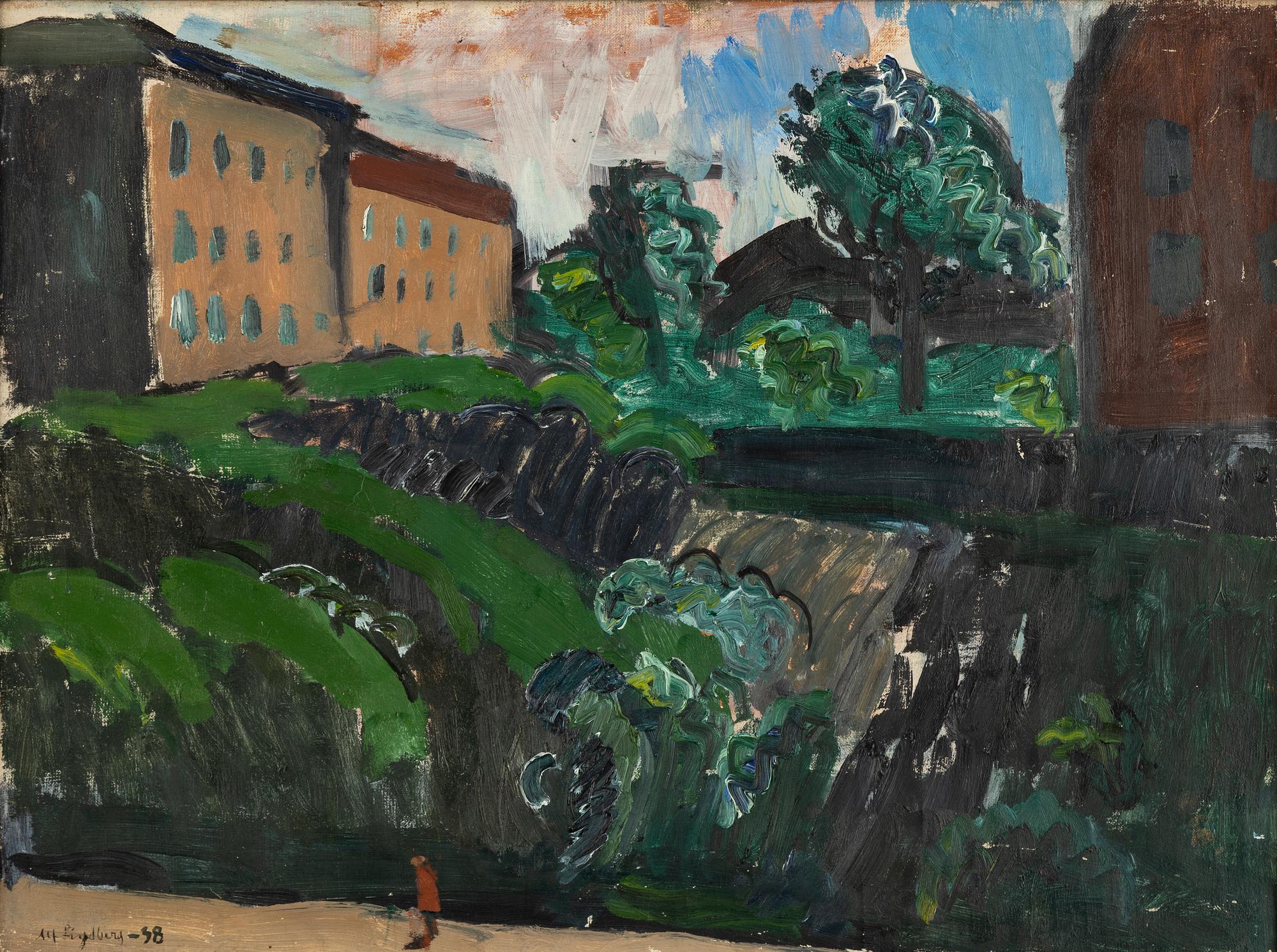 Alf Lindberg, oil on canvas, signed and dated -38.