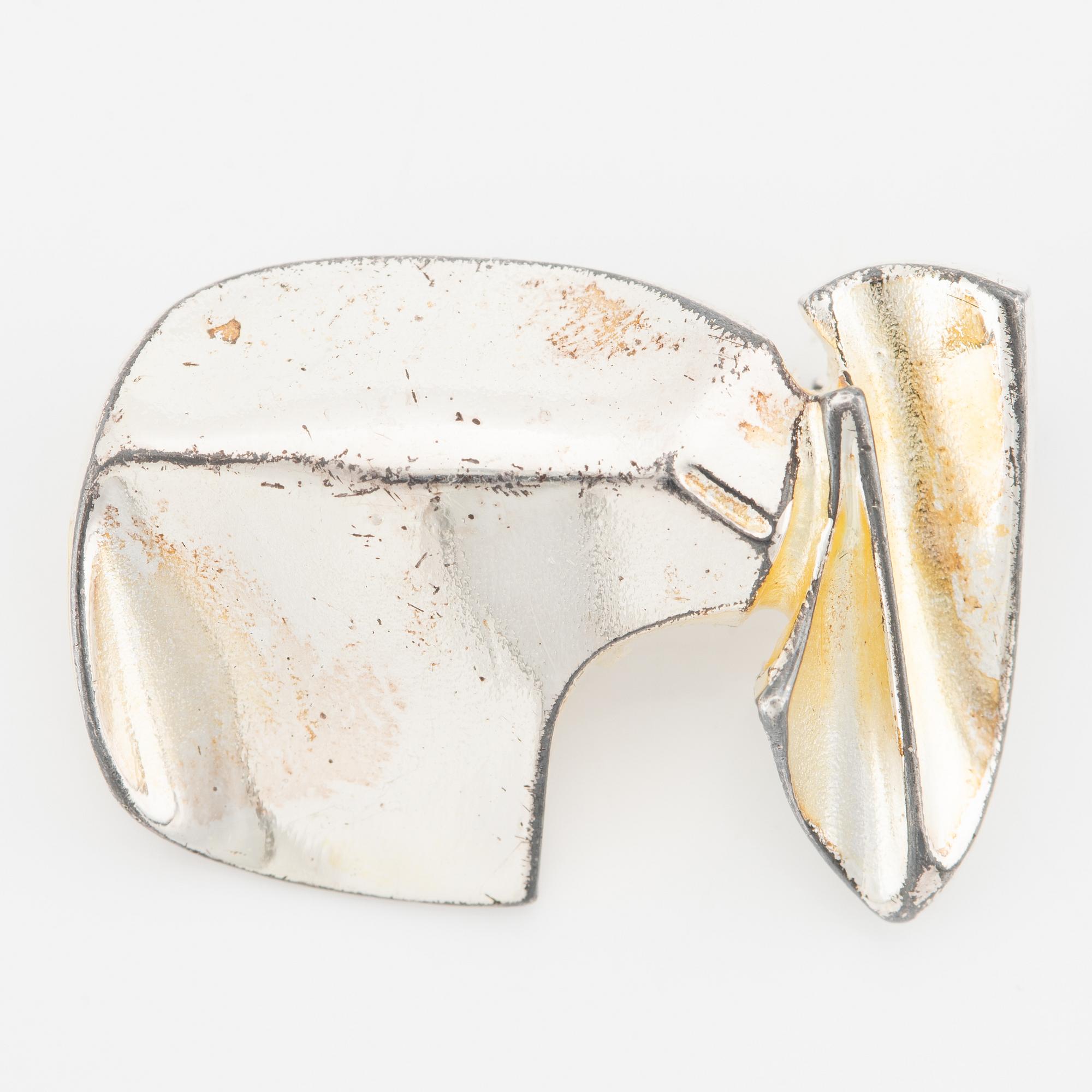 Lapponia, Brooch, sterling silver, designed by Björn Weckström, Finland 1981.