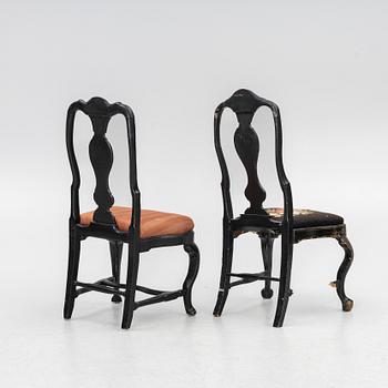 Chairs two, Baroque, 18th century.