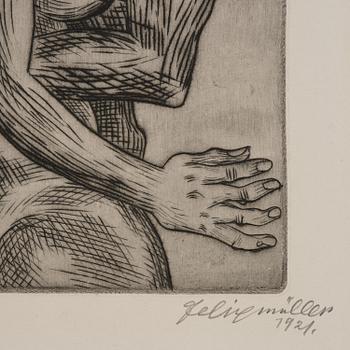 Conrad Felixmüller, "Gelibte frau".