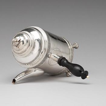 A Swedish 18th century silver coffee-pot, mark of Peter Johan Zetterling, Linköping 1792.