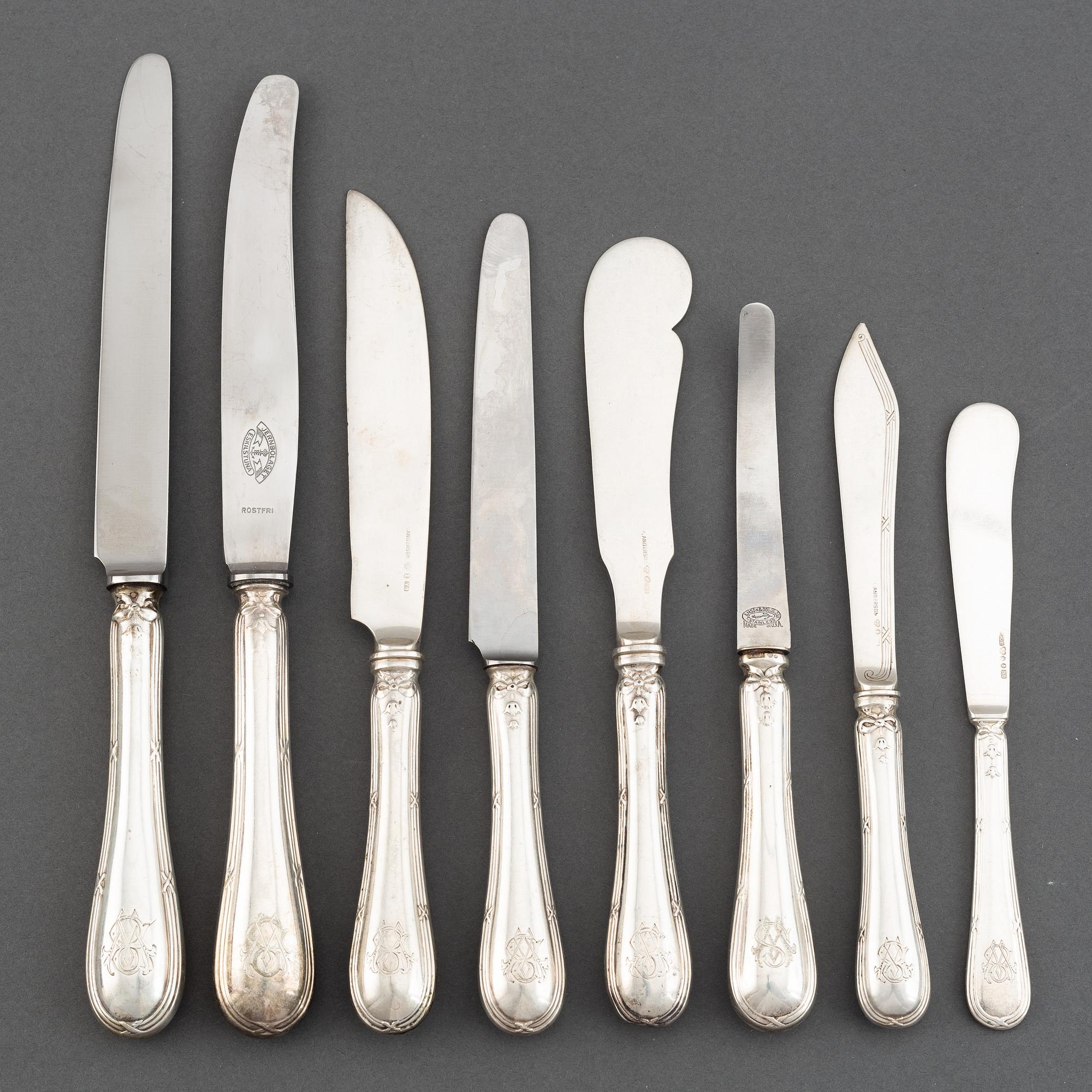 A Swedish silver cutlery service, model 'Rosen', incl CG Hallberg, K Anderson, Stockholm. (272 pieces).