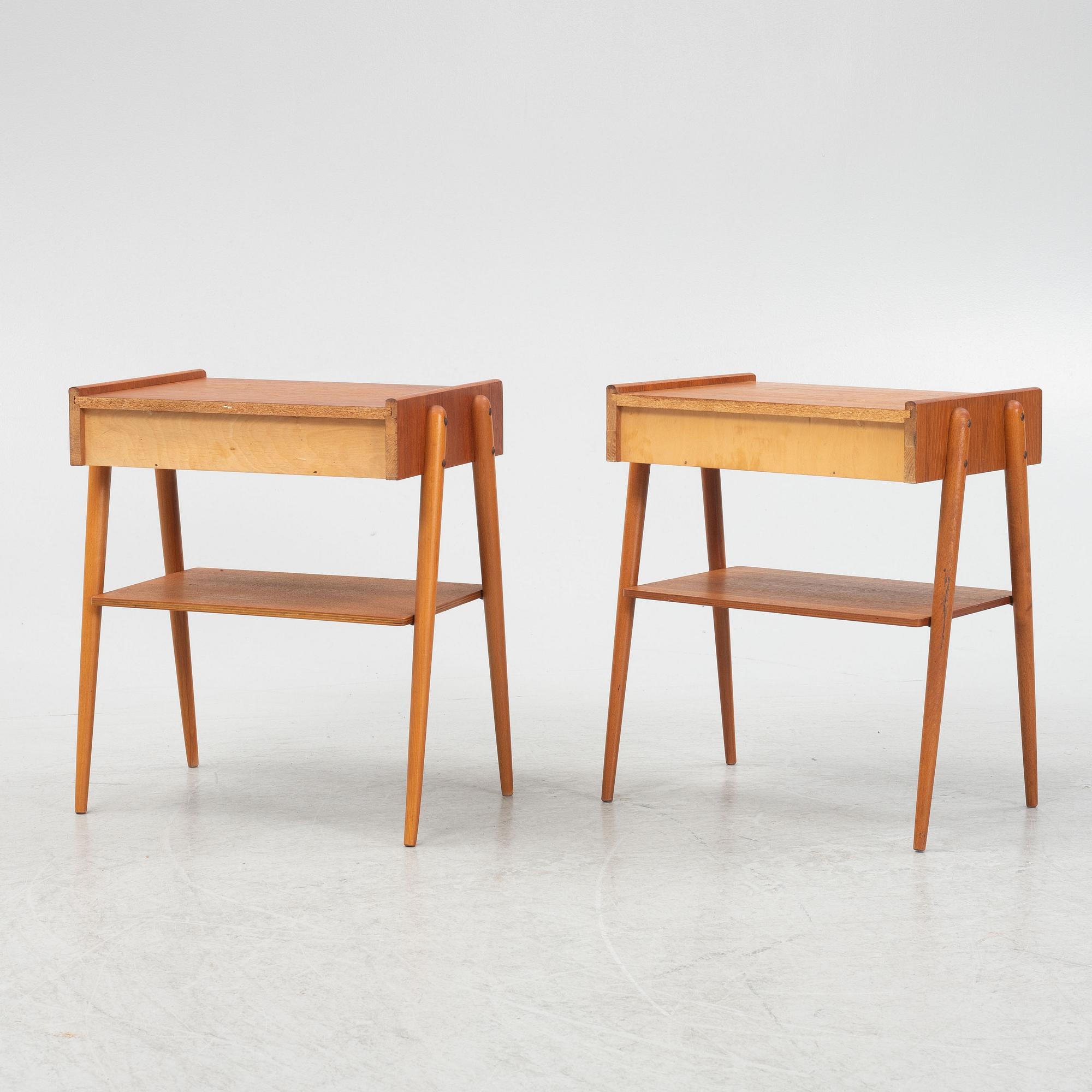 Sängbord, ett par, 1950/60-tal.
