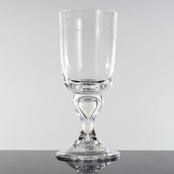 VINGLAS, 6 st, klarglas, "Antik", Reijmyre Glasbruk.