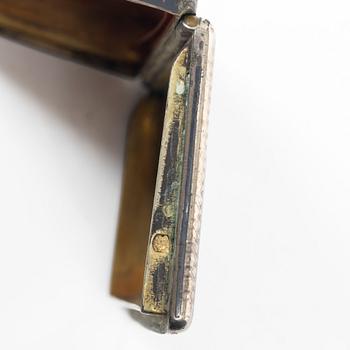 A silver niello box, French hallmarks, circa 1900.
