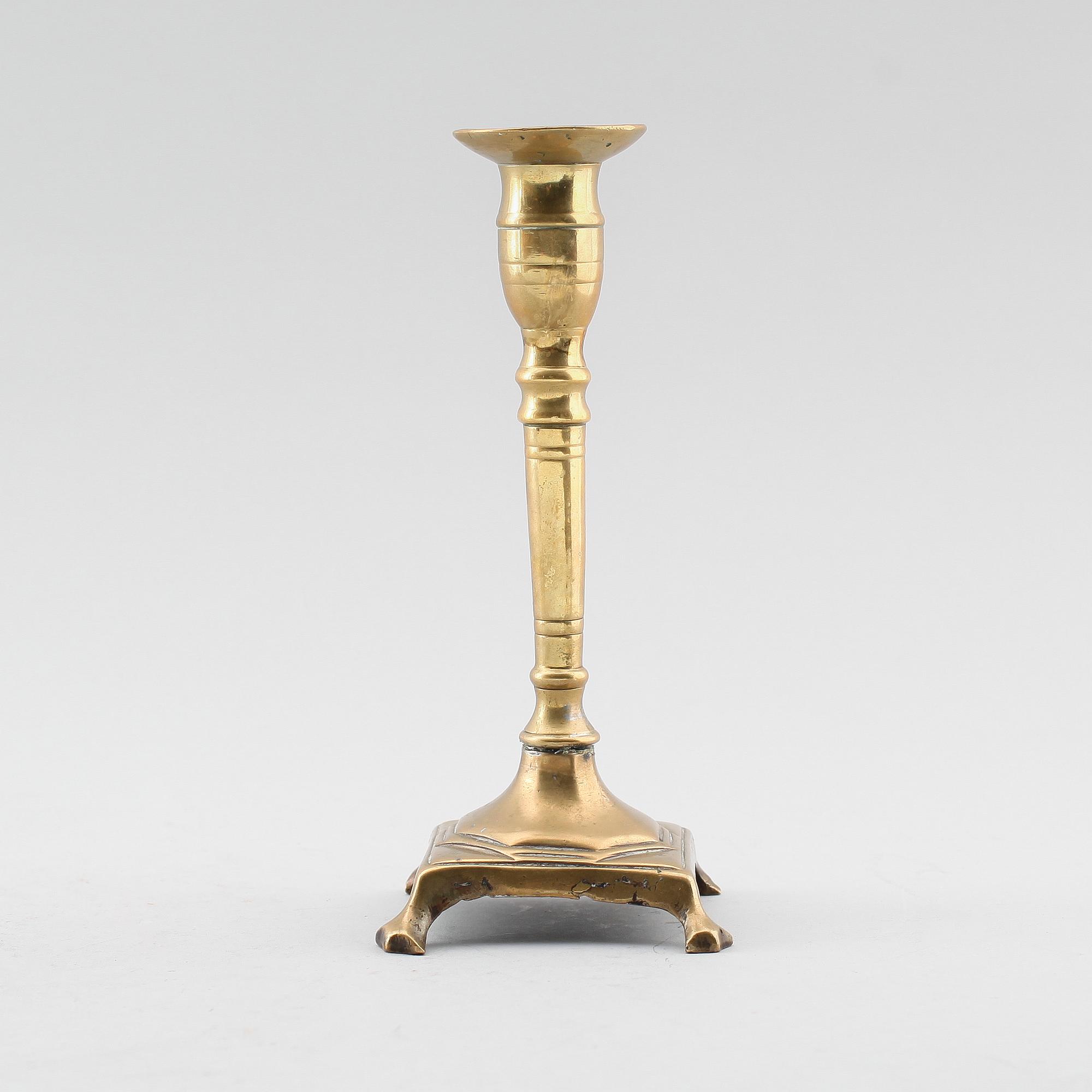 LJUSSTAKE, mässing, barock, 1600-tal.