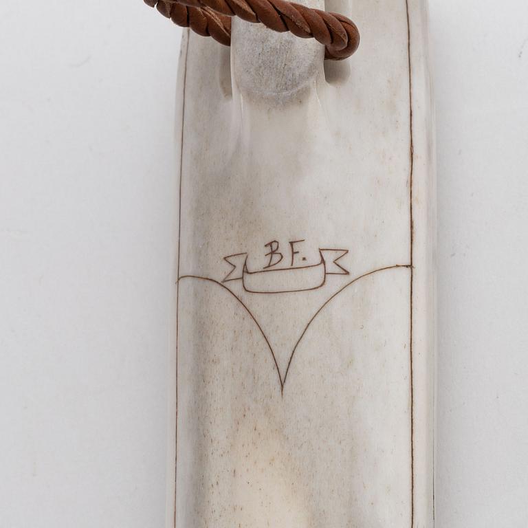 Bertil Fällman, helhornskniv, signerad.