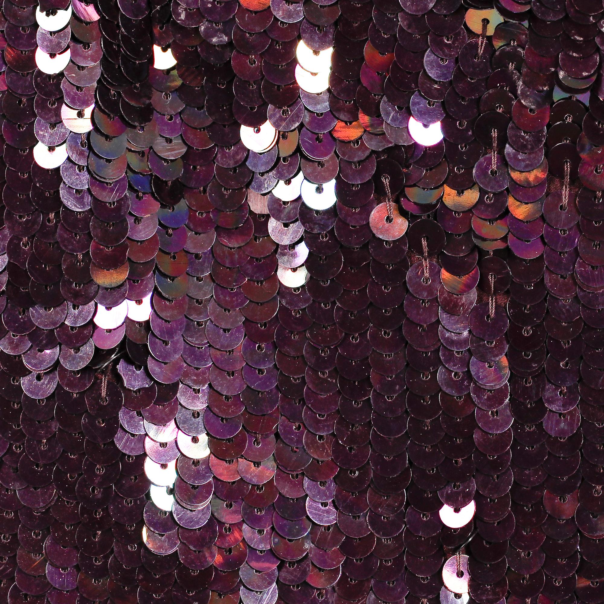 KATHARINE HAMNETT, a purple spangle dress.