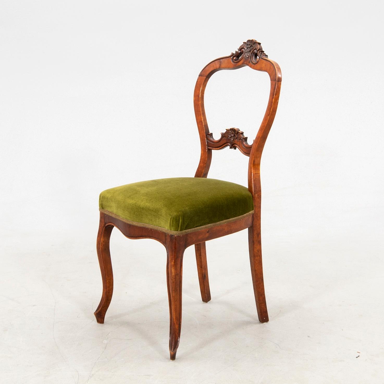 Damskrivbord samt stol nyrokoko sent 1800-tal.