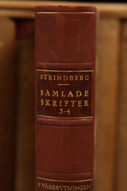 BÖCKER, 35 vol, Strindbergs samlade skrifter, Albert Bonniers förlag 1930-tal.
