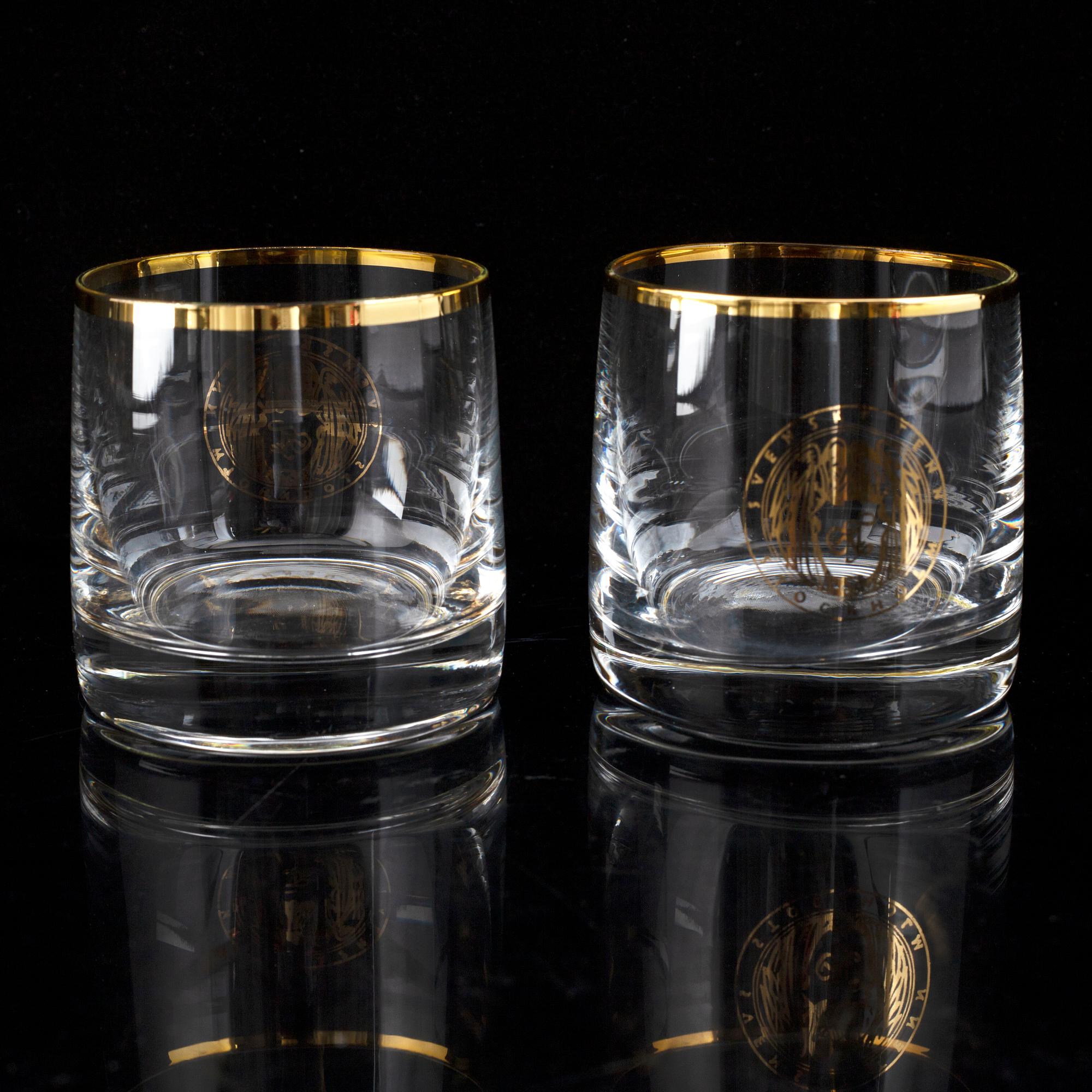 A set of ten seltzer glasses, Svenskt Tenn, Stockholm, Sweden.