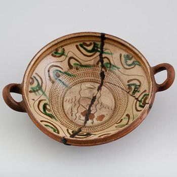 SKÅL, lergods, datering 1795.