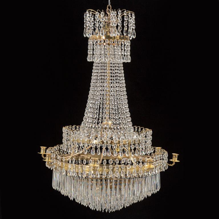 A circa 1900 Gustavian style chandelier.