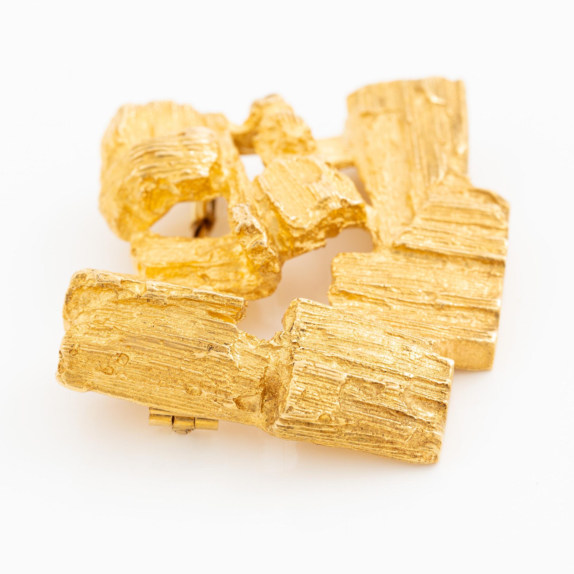Björn Weckström, a brooch, 18K gold, Finland. For Lapponia.