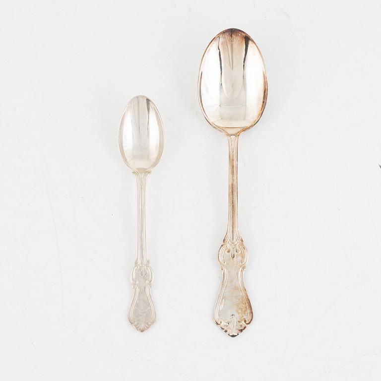 Skedar, 22 st, silver, "Olga", GAB, Eskilstuna, 1991-92.