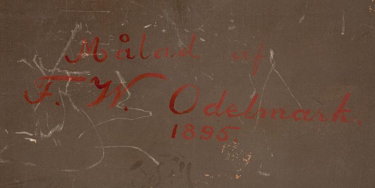 FRANS WILHELM ODELMARK, olja på pånnå, sign a tergo.