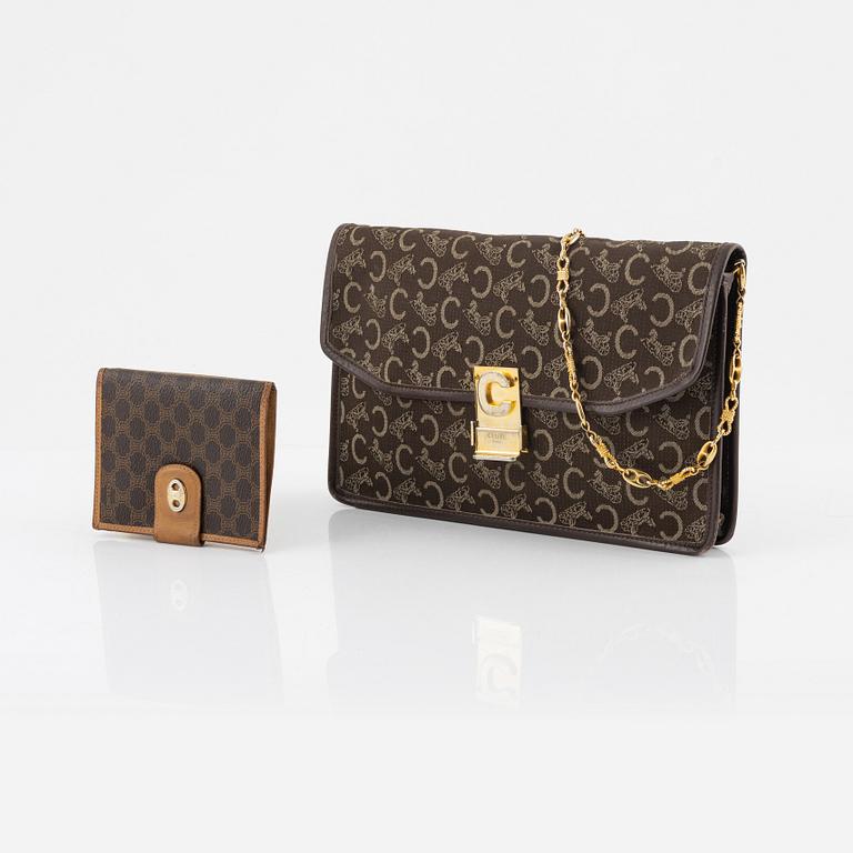 Céline, a vintage bag and a wallet.