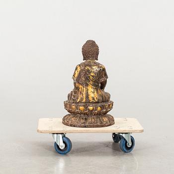 A Ming style gilded bronze Buddha.