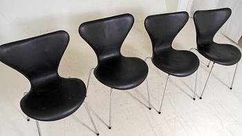 STOLAR, 4 st, "Sjuan", Arne Jacobsen, Fritz Hansen.