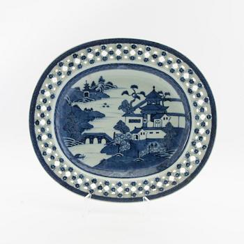Galleried bowl with plate China circa 1800 porcelain.