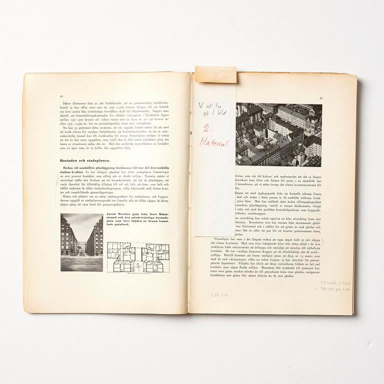 Book, "Acceptera", 1931, provenance Hans Asplund.