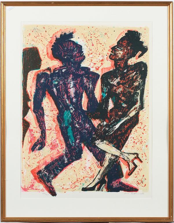 EVA ZETTERWALL, färglitografi, sign o numr 332/350.