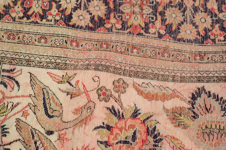 A rug, Old, silk Qum, ca 162 x 108 cm.