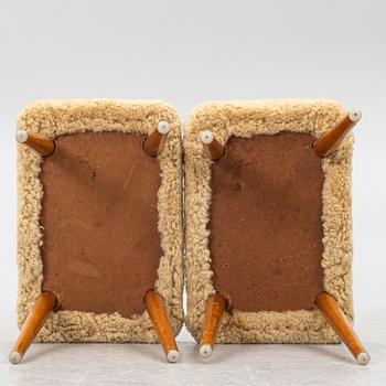Stools, a pair, second half of the 20th century.
