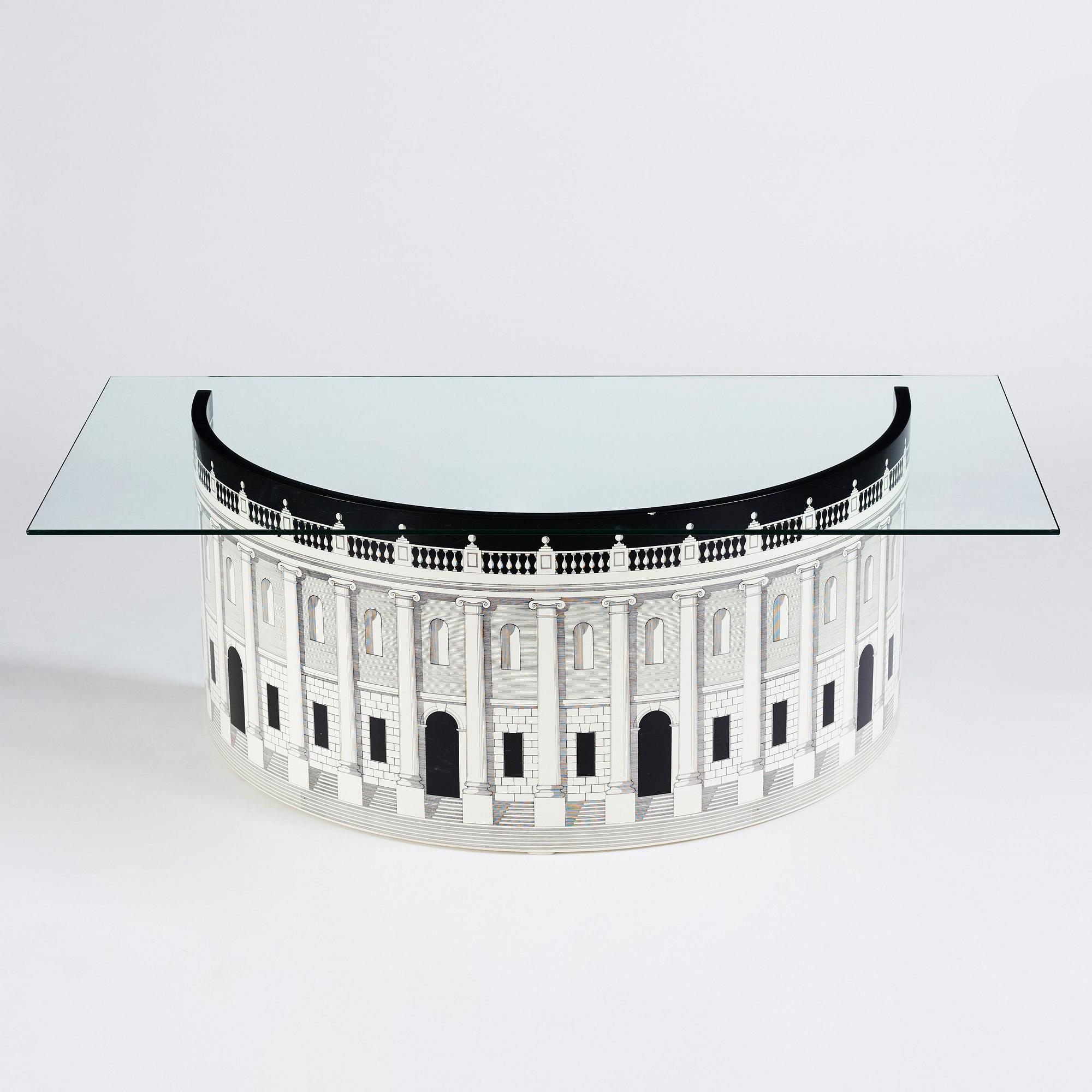 Piero Fornasetti, soffbord, "Architettura", Fornasetti, Milano, Italien 2008.
