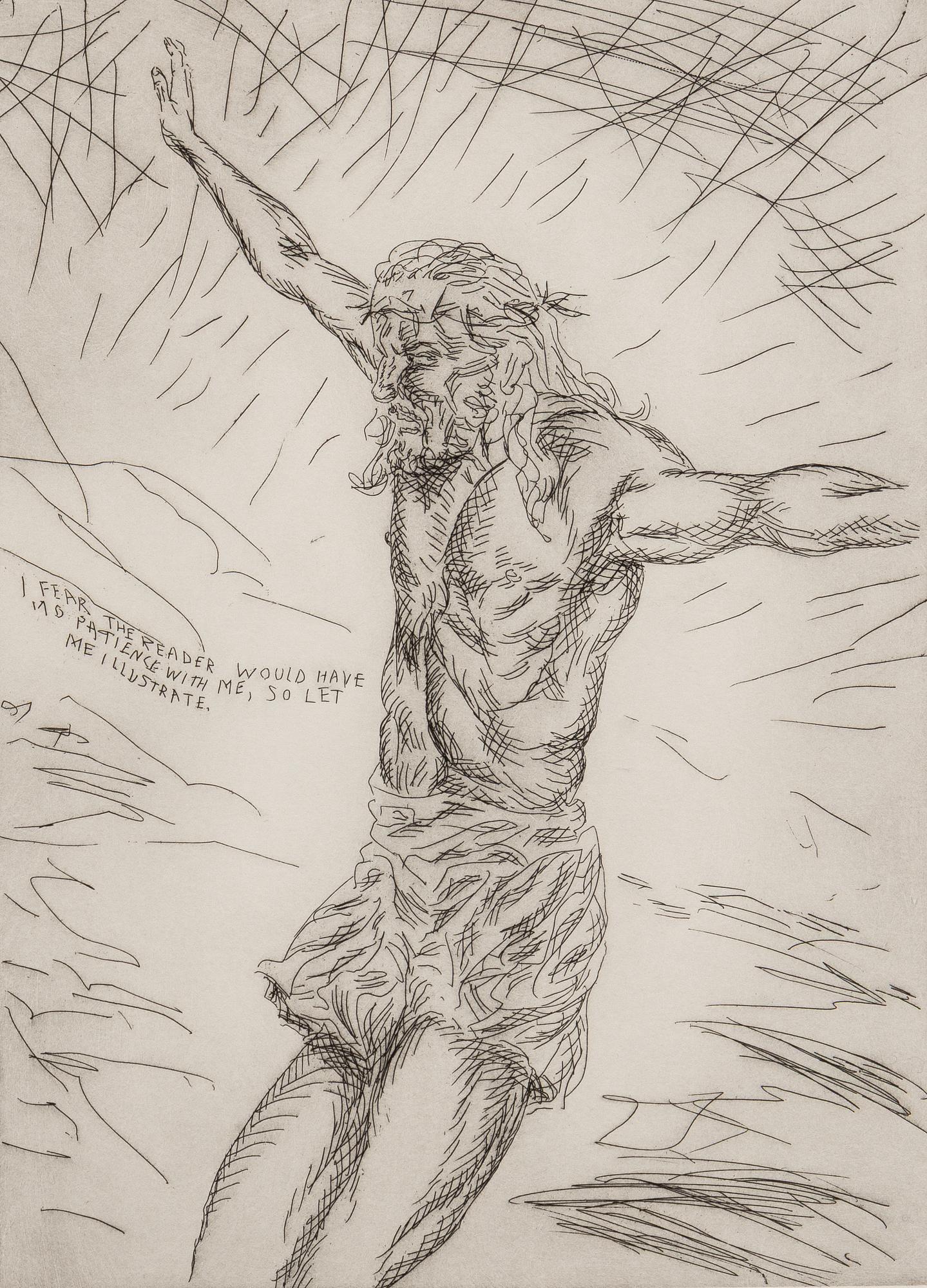 Raymond Pettibon, Utan titel (I Fear The Reader Would Have No Patience With Me, So Let Me Illustrate).