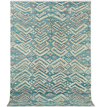 A Moroccan carpet, relief pattern, ca. 398 x 200 cm.