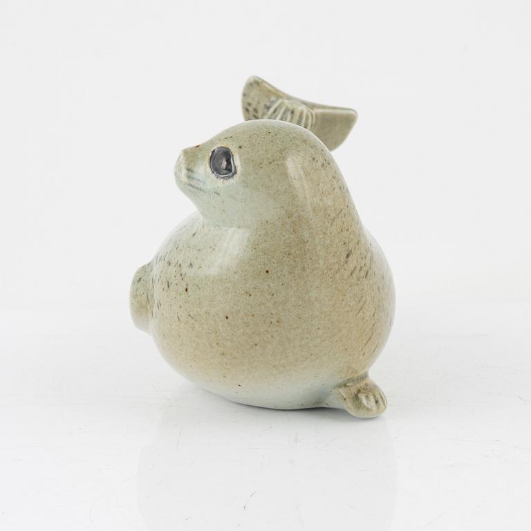 Lisa Larson, two stoneware figurines, for Nordiska Kompaniet in cooperation with WWF, Gustavsberg.