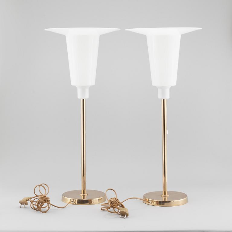 A pair of table lamps by Bergboms, second half of the 20th cenutry.