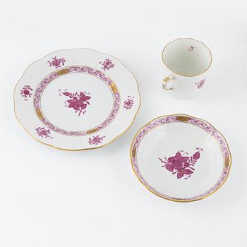 Kaffeservis, 26 delar, porslin, "Chinese Bouquet Pink", Herend, Ungern, 1900-talets andra hälft.