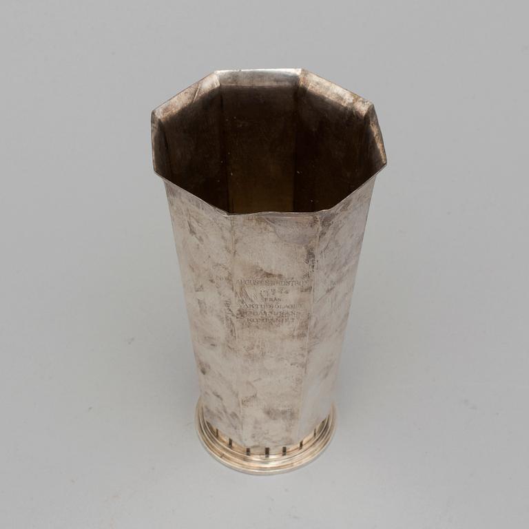 ATELIER BORGILA, a sterling silver vase, Stockholm, 1942.