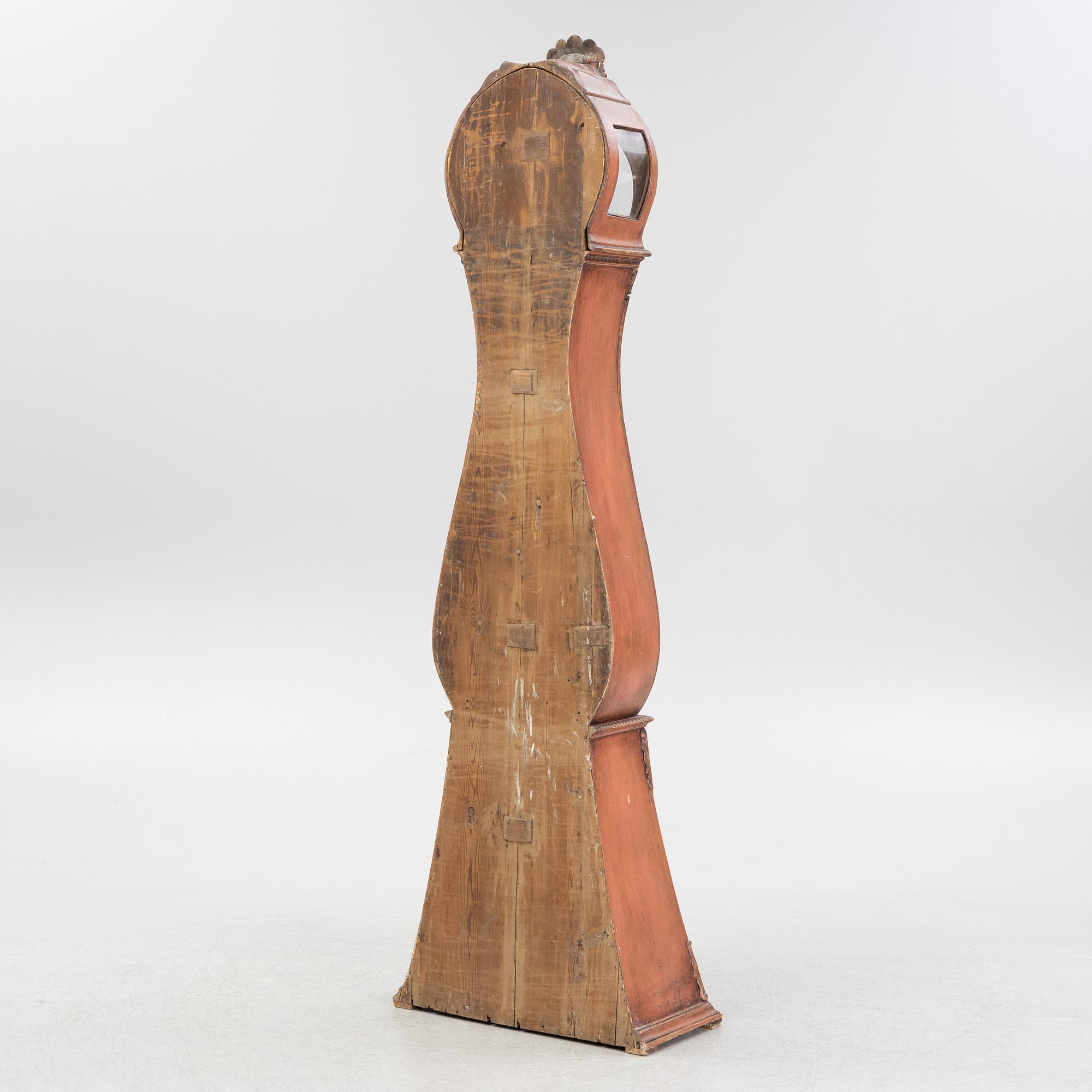 A Swedish Rococo longcase clock by Eric Wasberg, Eskilstuna (1731-1774).